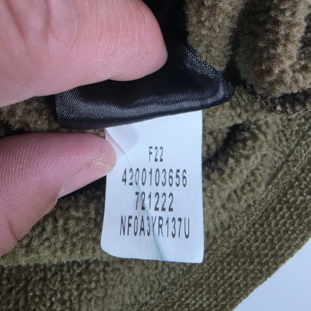 The North Face Gordon Lyons Mens Large Olive Green Heather Quarter Zip Fleece